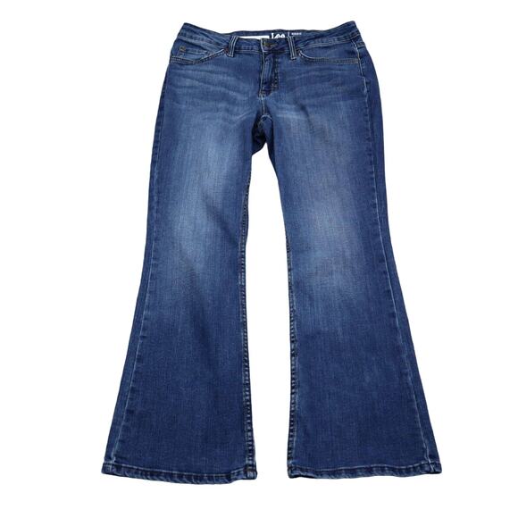 Lee Pants Womens 10P Blue Denim Regular Fit Boot Cut Mid Rise Jeans Bottoms - Picture 1 of 14
